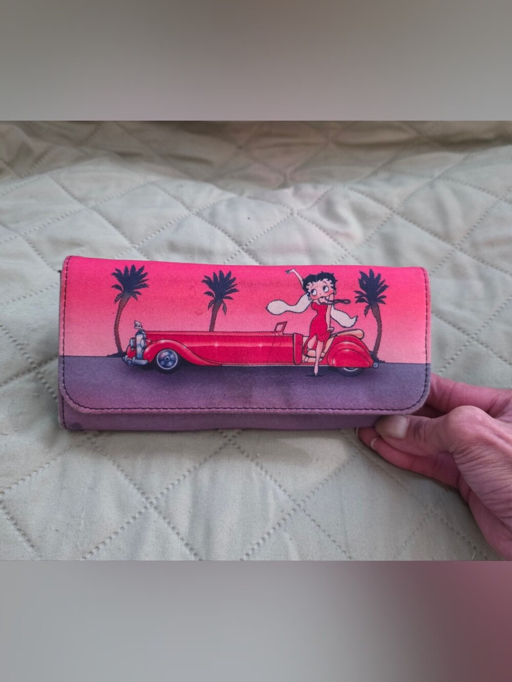 Pink Betty Boop Convertible-Print Wallet